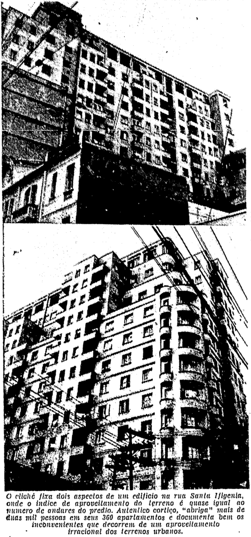 Nesta matéria da FOLHA, em 1956, o prédio já era visto como um problema para a cidade.
