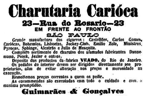 Anúncio de jornal de 24/09/1903