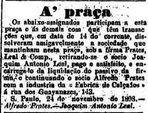 O Estado de S.Paulo (novembro de 1898)
