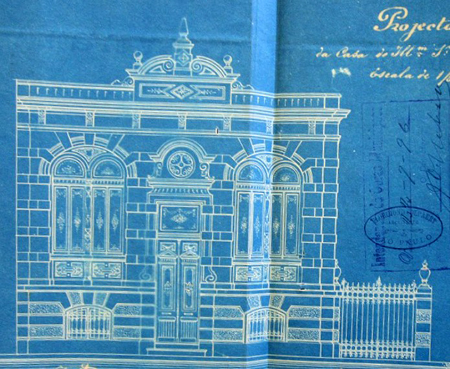 Blueprint da fachada - Projeto do belga Florimond Colpaert