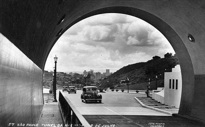 A entrada do túnel em 1946 (clique na foto para ampliar).