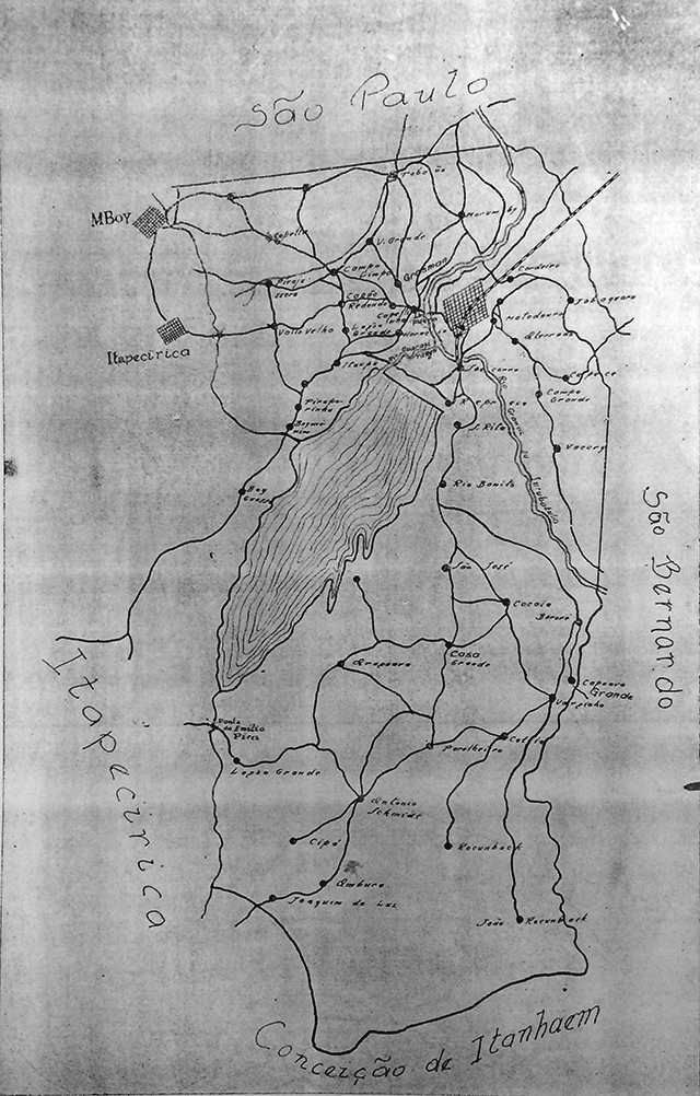 Mapa de Santo Amaro em 1930