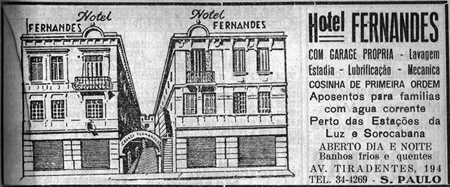 Publicidade do hotel em 1951 (clique para ampliar).