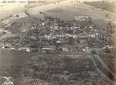 Vista aérea de Santa Eudóxia na década de 30