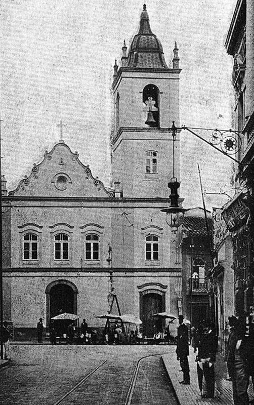 A antiga Igreja do Rosário, onde hoje está o Edifício Altino Arantes