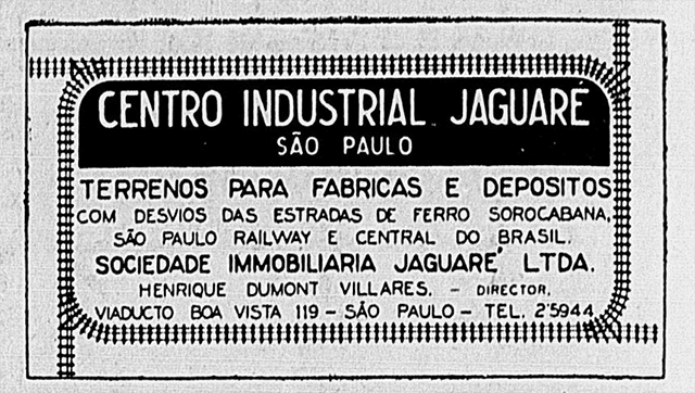 Anúncio publicado no jornal Correio Paulistano em 26/02/1939