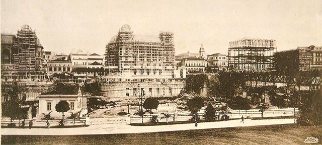 Os palacetes em construção em 1911 (clique para ampliar)