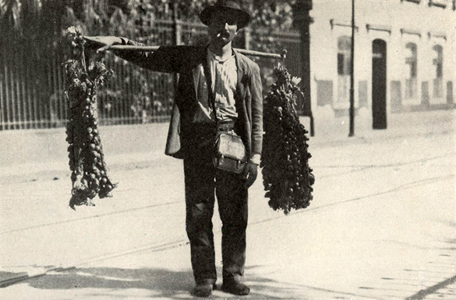 Vendedor de Cebolas e Alho - Ano de 1919 (clique para ampliar)