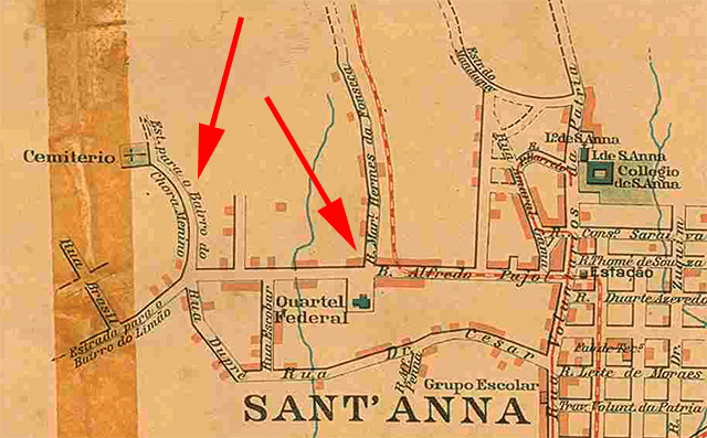 Mapa de São Paulo do ano de 1908