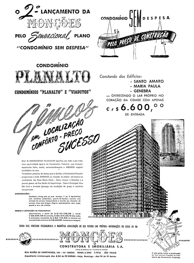 Anúncio na imprensa paulistana em 17/12/1950